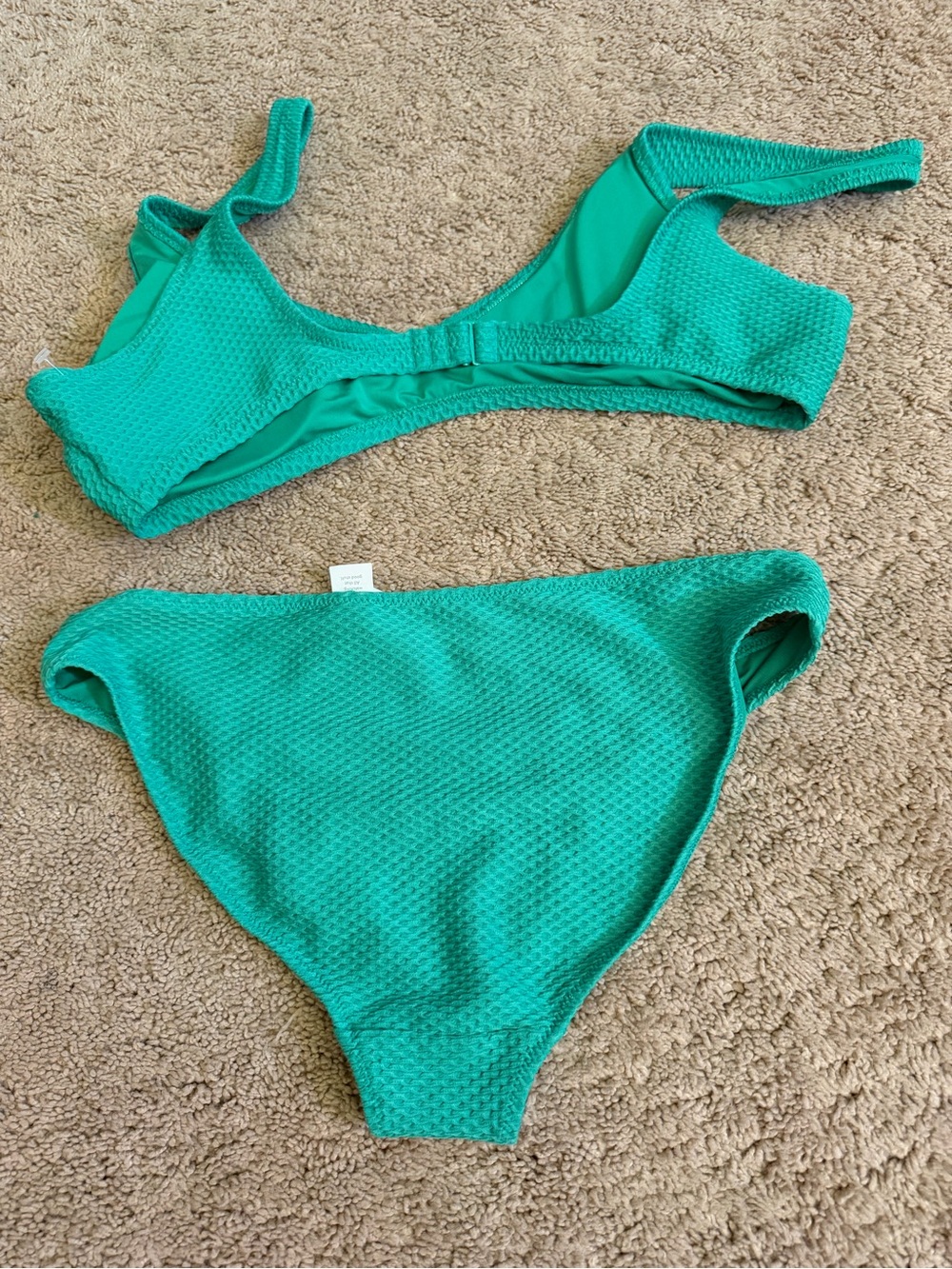 aerie Textured Emerald Green Bikini Set - Picture 9 of 13